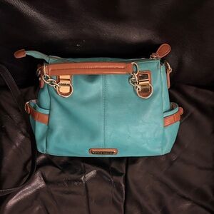 Steve maddenTurquoise and Tan hand Bag